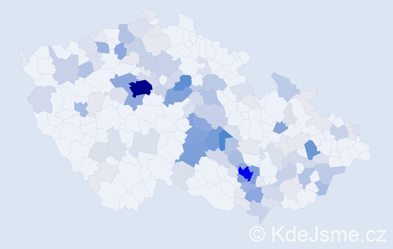 Příjmení: 'Jambor', počet výskytů 488 v celé ČR