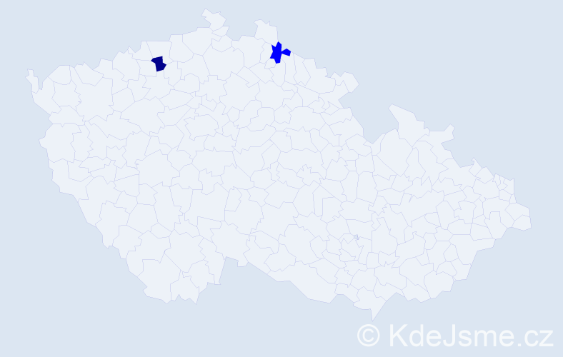 Příjmení: 'Drdolová', počet výskytů 5 v celé ČR