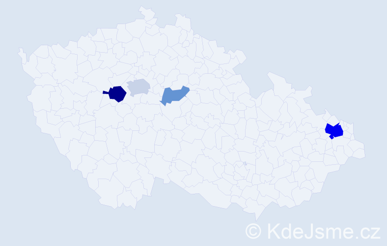 Příjmení: 'Matejzíková', počet výskytů 11 v celé ČR