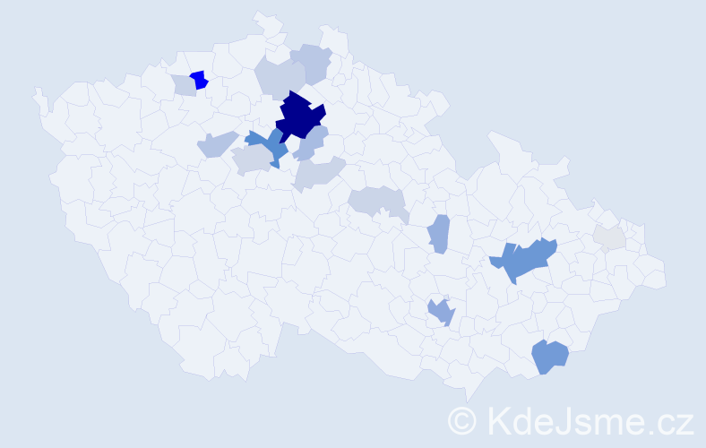 Příjmení: 'Stehlíčková', počet výskytů 61 v celé ČR