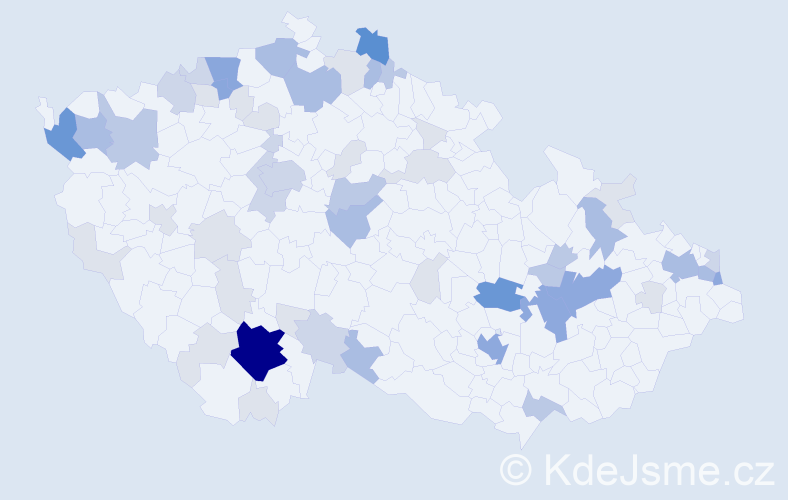 Příjmení: 'Danyi', počet výskytů 177 v celé ČR