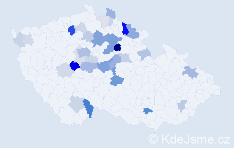 Příjmení: 'Kryšpín', počet výskytů 88 v celé ČR