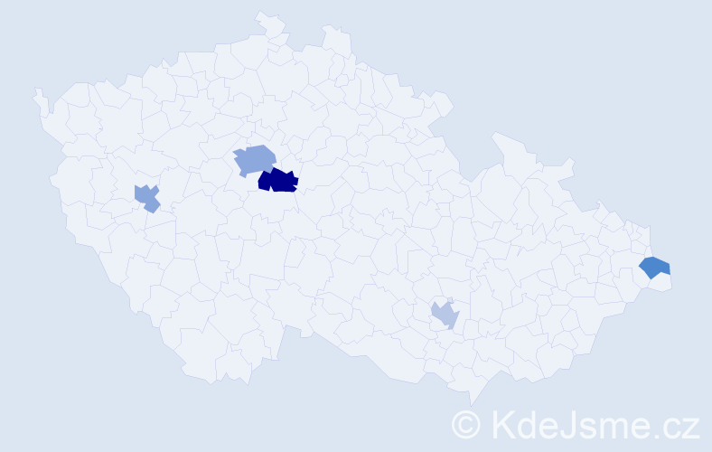 Příjmení: 'Bobryk', počet výskytů 10 v celé ČR