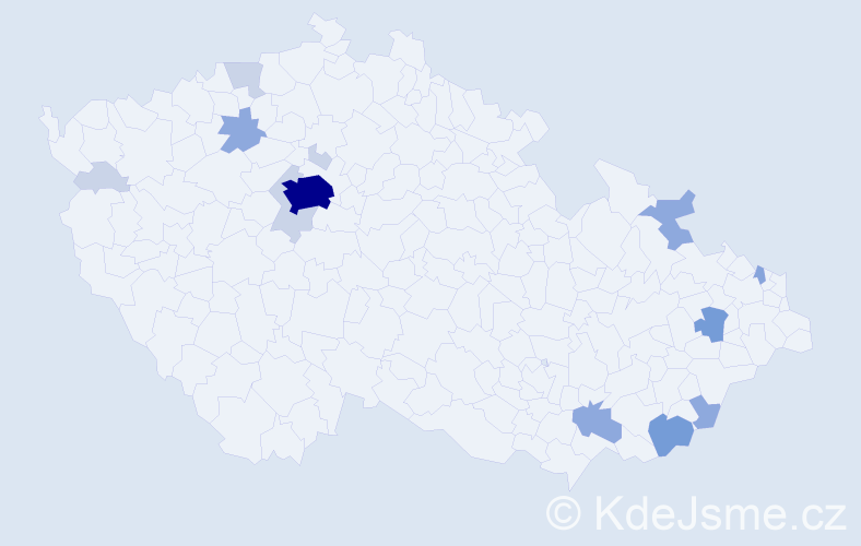Příjmení: 'Púček', počet výskytů 36 v celé ČR
