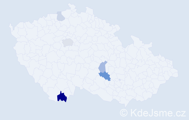 Příjmení: 'Šoškolová', počet výskytů 11 v celé ČR