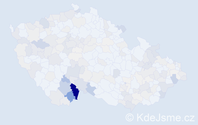 Příjmení: 'Macho', počet výskytů 503 v celé ČR