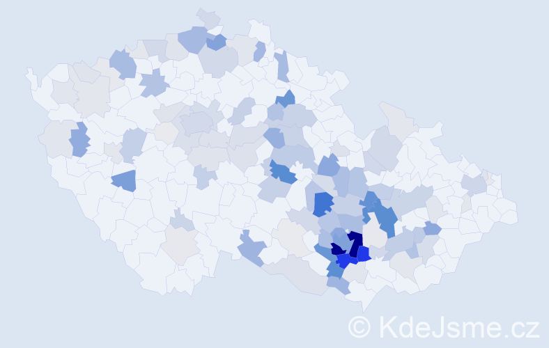 Příjmení: 'Kalvoda', počet výskytů 500 v celé ČR