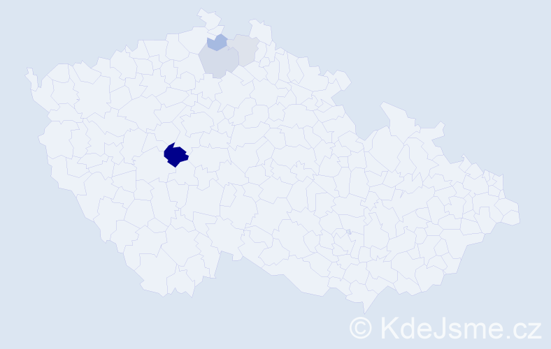 Příjmení: 'Borodinová', počet výskytů 8 v celé ČR