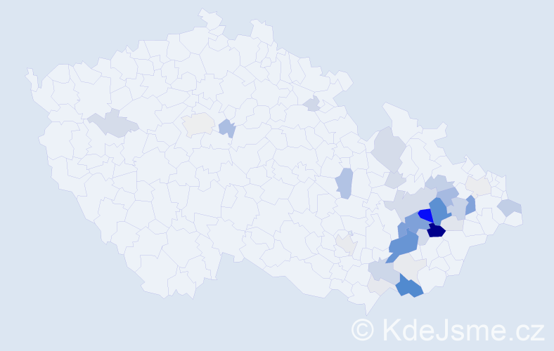 Příjmení: 'Symerská', počet výskytů 129 v celé ČR