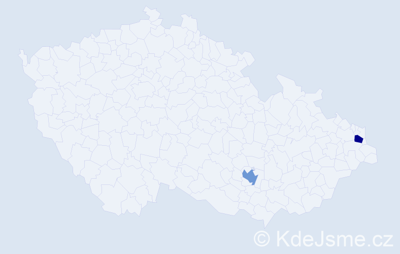 Příjmení: 'Tulešova', počet výskytů 2 v celé ČR