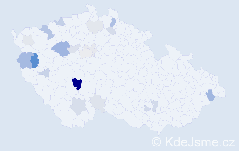 Příjmení: 'Kokrment', počet výskytů 50 v celé ČR