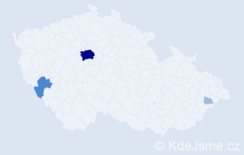 Příjmení: 'Liebermannová', počet výskytů 7 v celé ČR