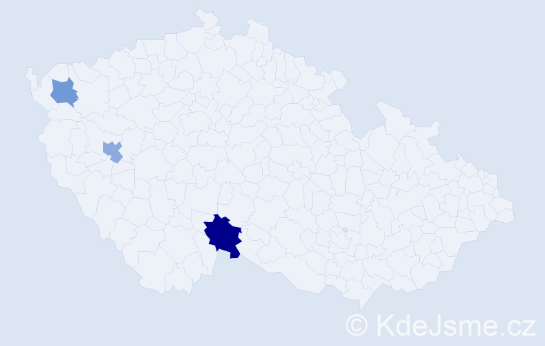 Příjmení: 'Garhoferová', počet výskytů 9 v celé ČR