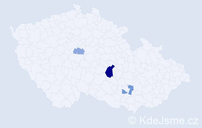 Příjmení: 'Vršová', počet výskytů 9 v celé ČR