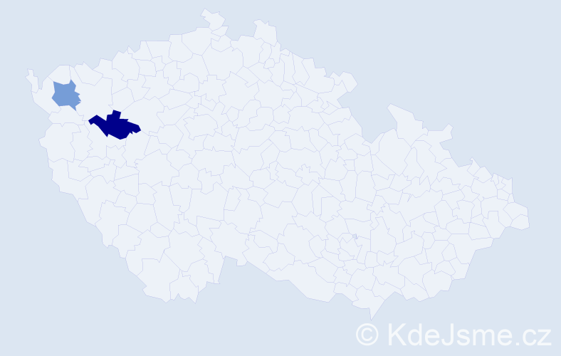 Příjmení: 'Gauderová', počet výskytů 4 v celé ČR