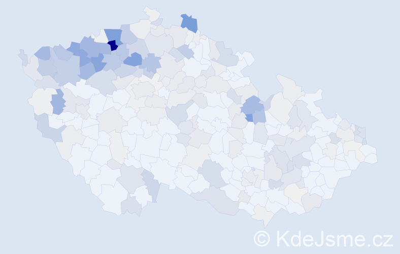 Příjmení: 'Berky', počet výskytů 965 v celé ČR