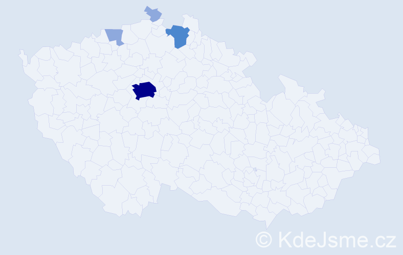 Příjmení: 'Krichfalushii', počet výskytů 11 v celé ČR