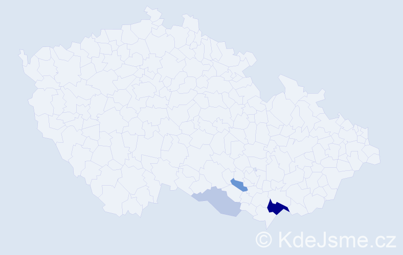 Příjmení: 'Mrkávková', počet výskytů 9 v celé ČR