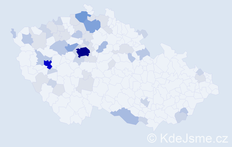 Příjmení: 'Rajchl', počet výskytů 147 v celé ČR