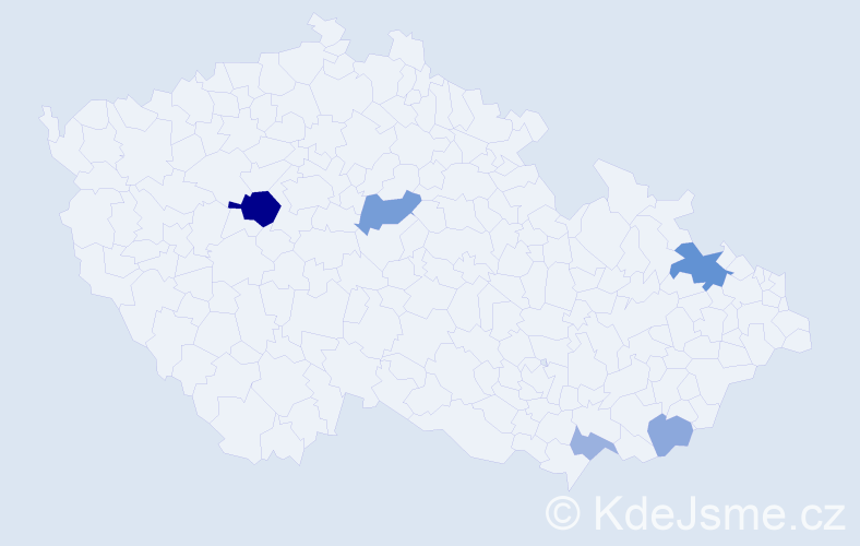 Příjmení: 'Pionteková', počet výskytů 12 v celé ČR