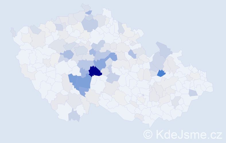 Příjmení: 'Hejný', počet výskytů 673 v celé ČR