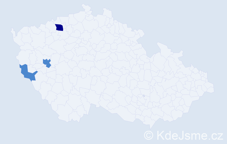 Příjmení: 'Klepácsová', počet výskytů 5 v celé ČR