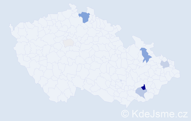Příjmení: 'Piňková', počet výskytů 12 v celé ČR