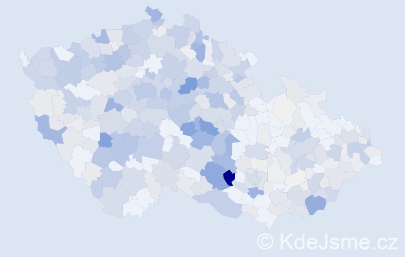 Příjmení: 'Kafka', počet výskytů 1757 v celé ČR
