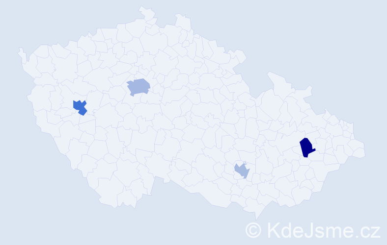 Příjmení: 'Skydan', počet výskytů 7 v celé ČR