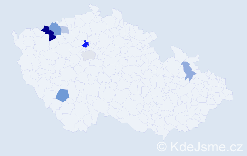 Příjmení: 'Enzmann', počet výskytů 19 v celé ČR