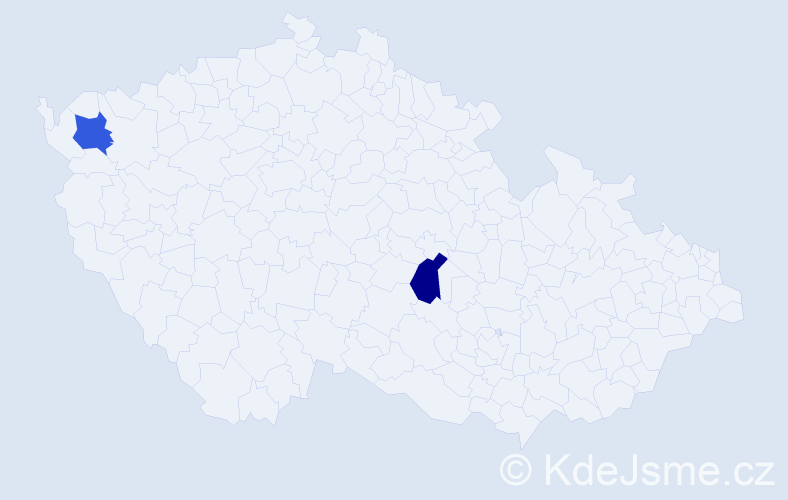 Příjmení: 'Fen', počet výskytů 2 v celé ČR