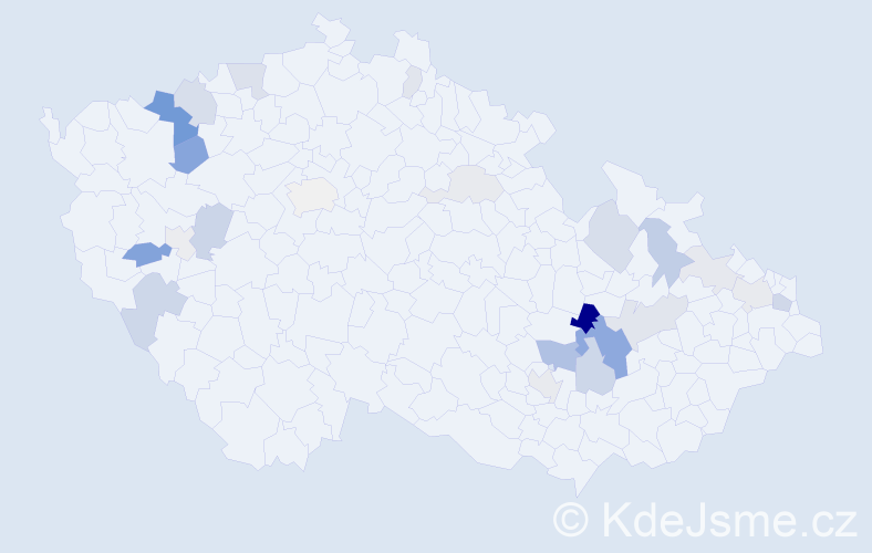 Příjmení: 'Klemsová', počet výskytů 60 v celé ČR