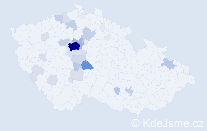 Příjmení: 'Slavata', počet výskytů 128 v celé ČR