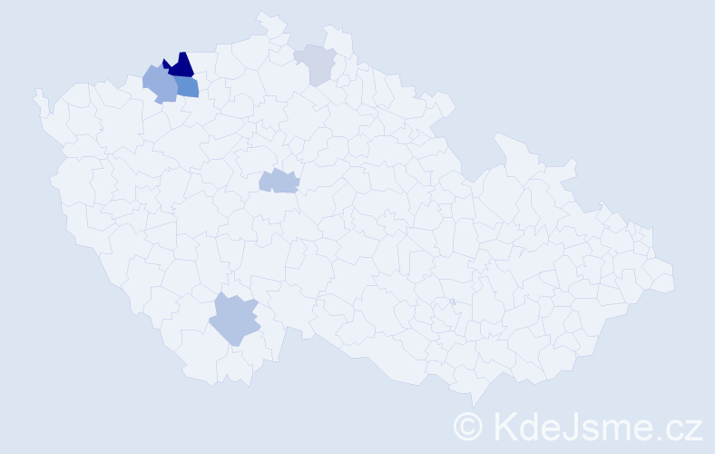 Příjmení: 'Liebig', počet výskytů 16 v celé ČR