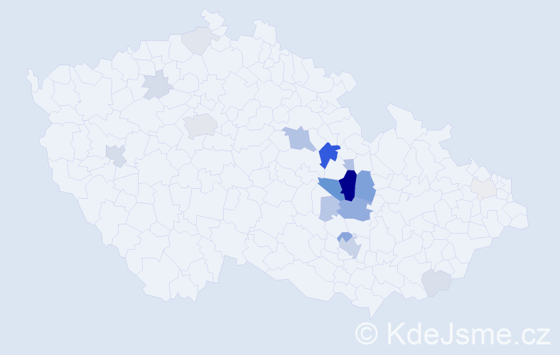 Příjmení: 'Vorba', počet výskytů 62 v celé ČR