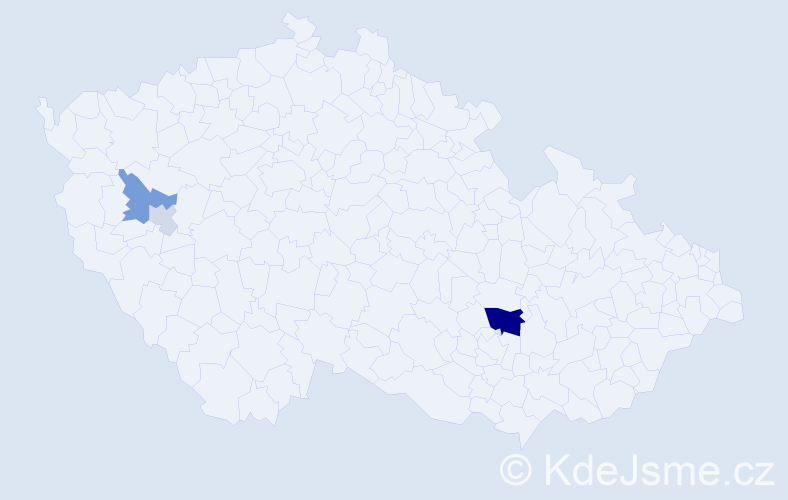 Příjmení: 'Bahelková', počet výskytů 10 v celé ČR