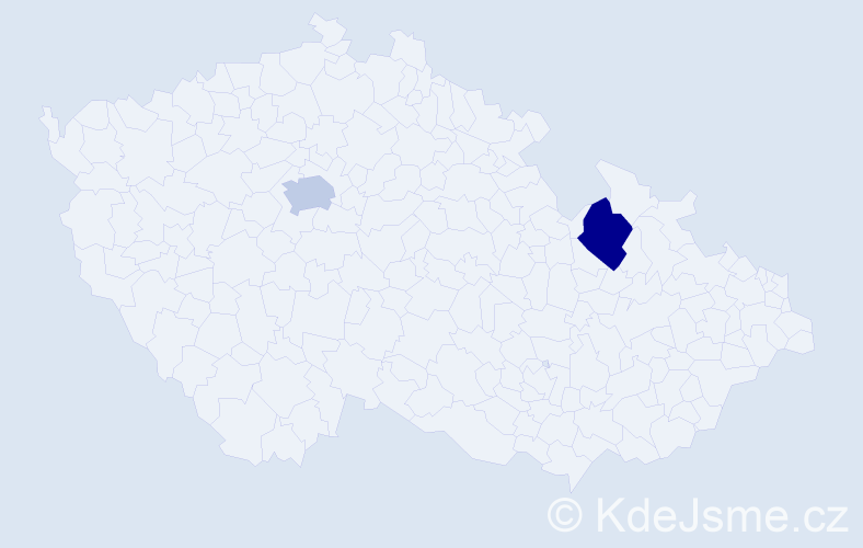 Příjmení: 'Avila', počet výskytů 2 v celé ČR