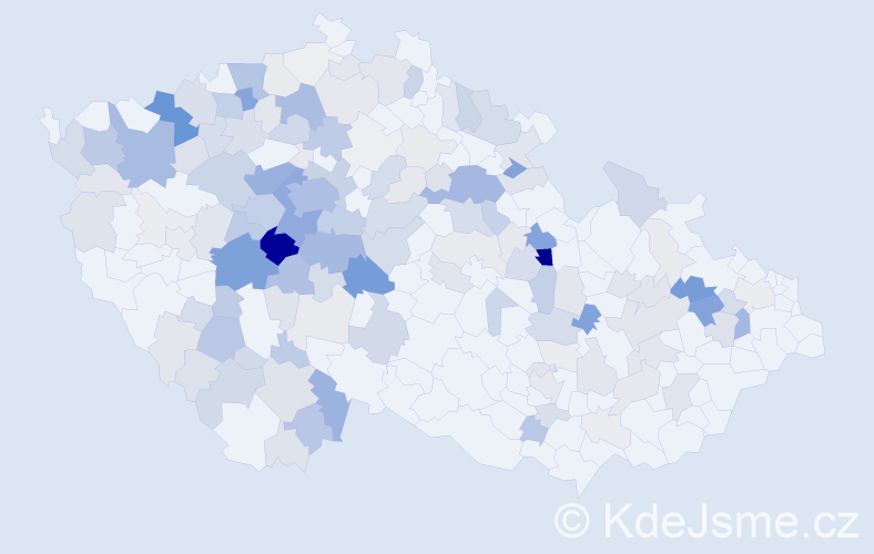 Příjmení: 'Krása', počet výskytů 663 v celé ČR