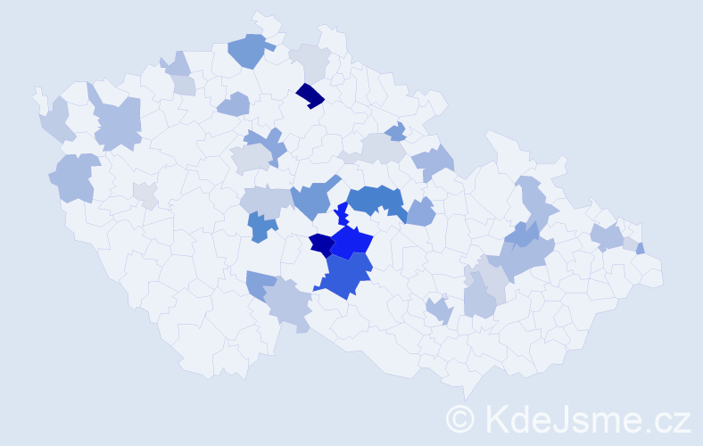 Příjmení: 'Haláková', počet výskytů 83 v celé ČR