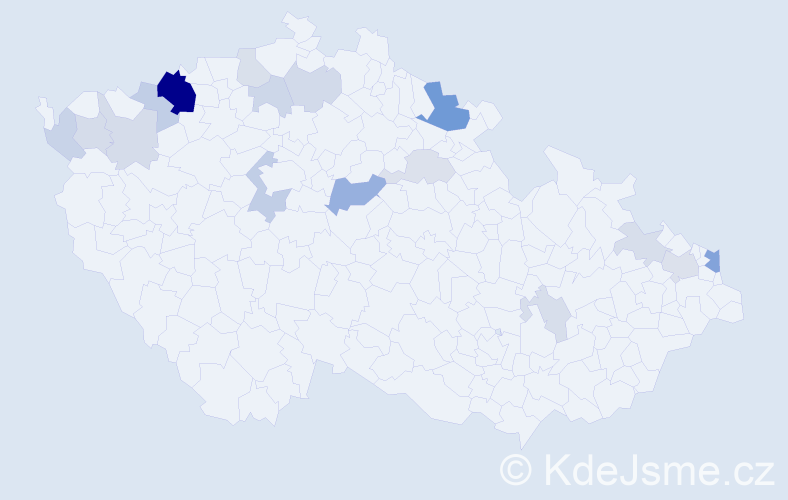 Příjmení: 'Solčáni', počet výskytů 43 v celé ČR