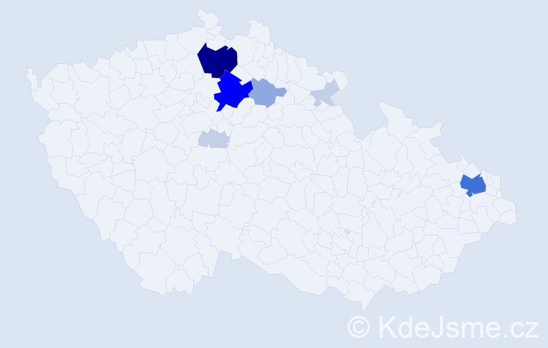 Příjmení: 'Diga', počet výskytů 29 v celé ČR