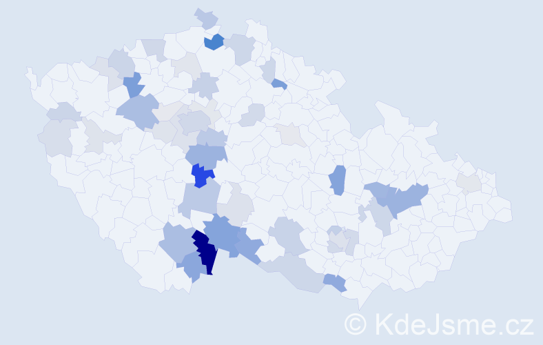 Příjmení: 'Kollmann', počet výskytů 154 v celé ČR