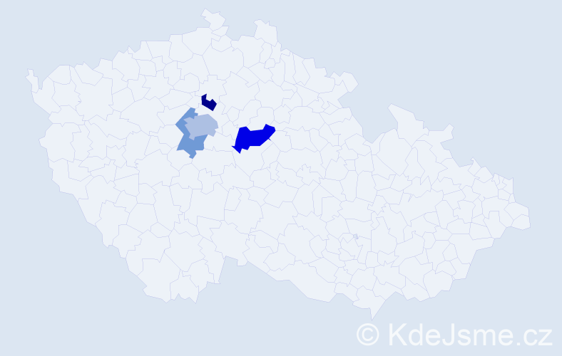 Příjmení: 'Kefi', počet výskytů 7 v celé ČR