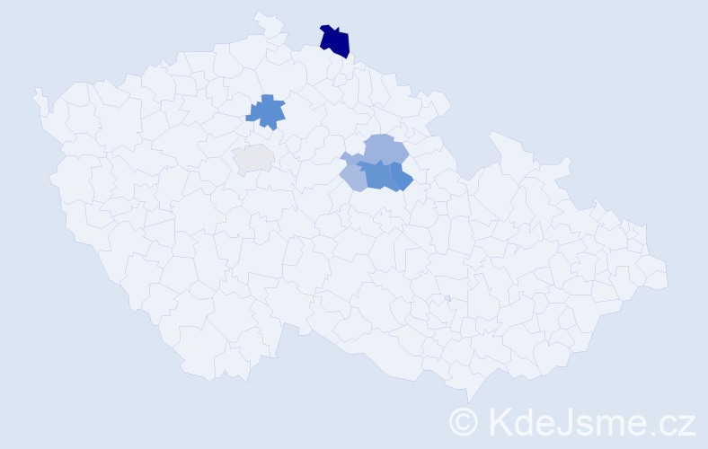 Příjmení: 'Mrňávková', počet výskytů 34 v celé ČR