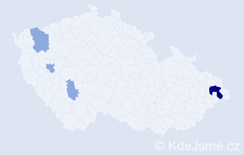 Příjmení: 'Halanda', počet výskytů 10 v celé ČR