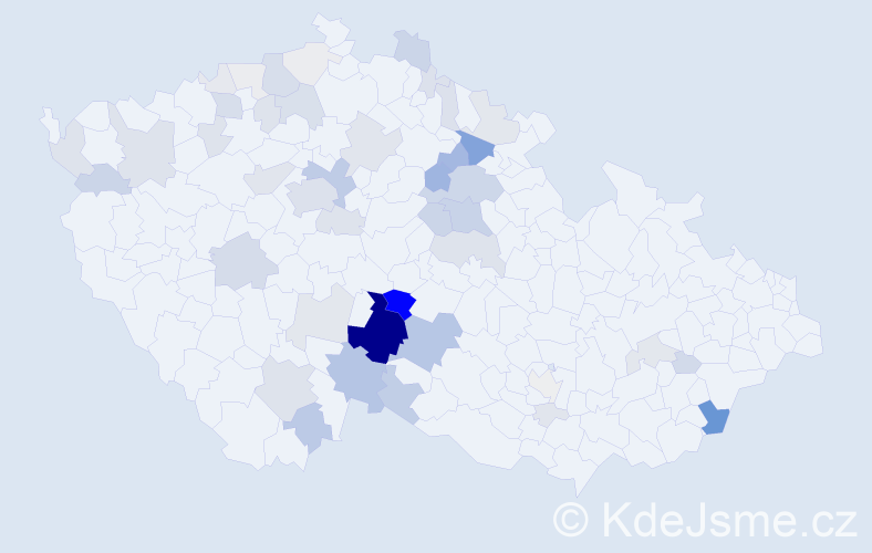 Příjmení: 'Bartoška', počet výskytů 214 v celé ČR