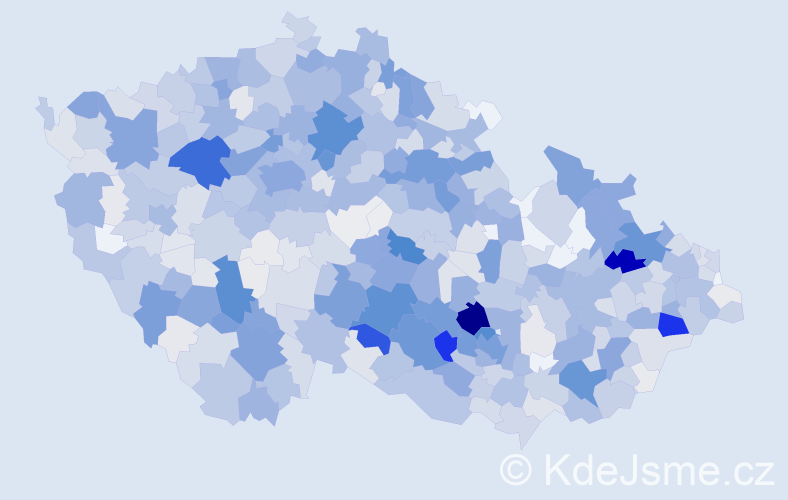 Příjmení: 'Pavlíček', počet výskytů 3942 v celé ČR