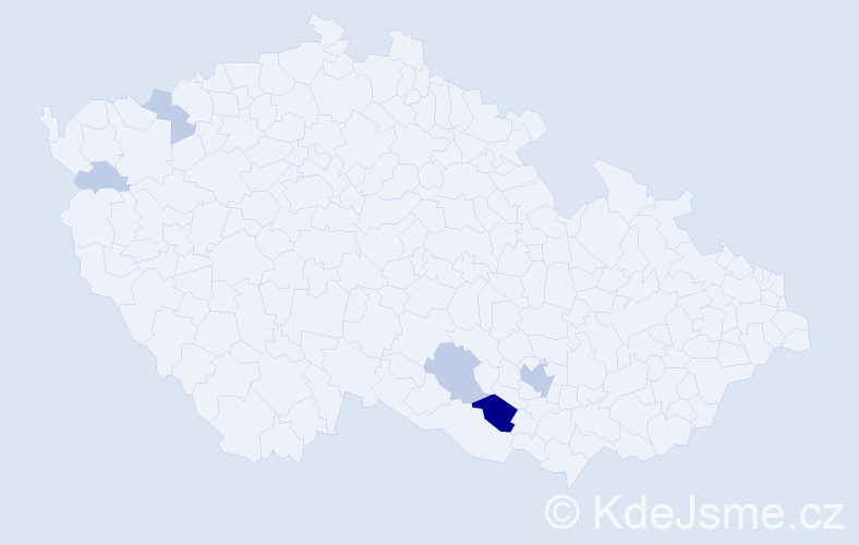 Příjmení: 'Kleppová', počet výskytů 14 v celé ČR