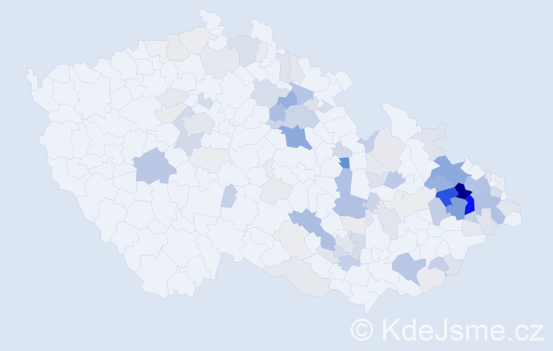Příjmení: 'Demlová', počet výskytů 378 v celé ČR