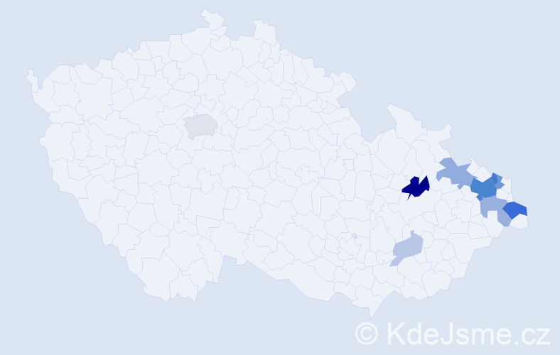 Příjmení: 'Gondková', počet výskytů 32 v celé ČR